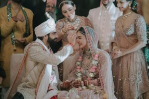 Mukti Mohan Instagram - “त्वयि सम्प्रेक्ष्य भगवान्स्त्वया हि विवाह्यते।”

In you, I find my divine connection; with you, my union is destined.

Grateful for the blessings bestowed by god, family and  friends. Our families are ecstatic and seek your blessings for our journey forward as Husband and Wife 💑💫 

#KunalKoMiliMukti