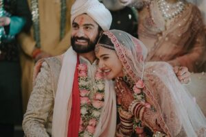 Mukti Mohan Instagram - “त्वयि सम्प्रेक्ष्य भगवान्स्त्वया हि विवाह्यते।”

In you, I find my divine connection; with you, my union is destined.

Grateful for the blessings bestowed by god, family and  friends. Our families are ecstatic and seek your blessings for our journey forward as Husband and Wife 💑💫 

#KunalKoMiliMukti