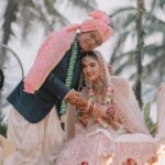 Mukti Mohan Instagram - “त्वयि सम्प्रेक्ष्य भगवान्स्त्वया हि विवाह्यते।” In you, I find my divine connection; with you, my union is destined. Grateful for the blessings bestowed by god, family and friends. Our families are ecstatic and seek your blessings for our journey forward as Husband and Wife 💑💫 #KunalKoMiliMukti