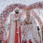Mukti Mohan Instagram - “त्वयि सम्प्रेक्ष्य भगवान्स्त्वया हि विवाह्यते।” In you, I find my divine connection; with you, my union is destined. Grateful for the blessings bestowed by god, family and friends. Our families are ecstatic and seek your blessings for our journey forward as Husband and Wife 💑💫 #KunalKoMiliMukti