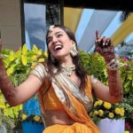 Mukti Mohan Instagram - A sprinkle of haldi and a whole lot of love💛🙌🏼 Jewellery : @vaidaan.official #KunalKoMiliMukti