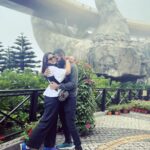 Nakshathra Nagesh Instagram – My happiest place! #inhisarms #NRinVietnam #goldenhands #NakshuFoundHerRagha Golden Hands Bridge