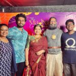 Nakshathra Nagesh Instagram - The first time Raghav and I dressed up for a costume party, and we went as #katappa and #rajamathasivagamidevi 🤓 Thank you @themadrascommune for organizing something so cool in Chennai. #kollywoodhalloween