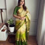 Nakshathra Nagesh Instagram – Draping a saree is an emotion, but it feels the best when the blouse fits well! Blouse by @abarnasundarramanclothing