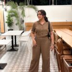 Nakshatra Murthy Instagram - That was a great combo for this place tho @bask.bycoffee #coords #khadi #linencoordset Chennai, India