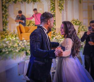 Nakshatra Murthy Instagram - The entire world stopped  spinning 🕰️at this moment and the whole crowd paused while we danced & twirled through our life ❤️ the journey ahead is indeed gonna be filled with a mixed emotion and a bag full of memories 🧿….. @vijayviruz 🫀