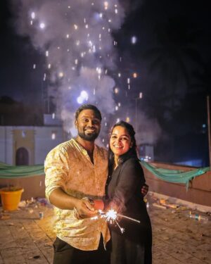 Nakshatra Murthy Instagram - Most beautiful diwali 🪔 
🧿 
With @vijayviruz 🦌