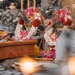 Nakshatra Murthy Instagram - May 24 ❤️ 7:00 am was the most most beautiful morning I’ve ever seen . The sounds and the smell of malli poo all around and the sunlight was pure bliss . My heart was pounding so fast and I was getting ready for my BIG DAY 🧿 ! When I stepped out of the room , there were so many ppl waiting to see me and it gave me chills . But when I saw Vijay on stage doing rituals , I just felt so calm and happy and it was the moment we both knew it was time to start our next chapter of our lives ❤️🧿 ! He was so freaking handsome and I just couldn’t wait to go sit beside him . @vijayviruz 💫 . . Shot by @momentousfotography Coimbatore, Tamil Nadu