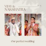 Nakshatra Murthy Instagram - Our perfect wedding 🧿 ! I still can’t believe that we are married and we are a family now ❤️ feels sooooo good to say that out ! …. From the day I married you , my life has got so much more better and meaningful 💫 @vijayviruz 😘