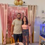 Nakshatra Murthy Instagram - Happiest birthday husband ❤️🧿 May all you wish come true , this year will be special for you with all happiness and love 💕. To the wonderful man I love, I have no words to describe how important you are in my life. Celebrating your birthday in OUR HOME 🏡 together is a dream come true moment for both of us 🧿 . We will forever cherish this beautiful day 💕 @vijayviruz Chennai, India