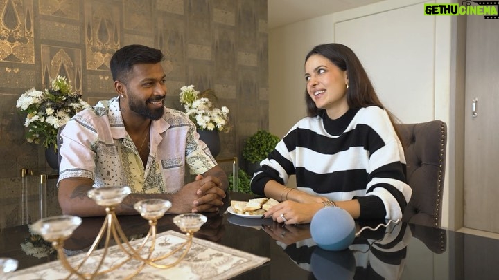 Natasa Stankovic Instagram - Here’s how @hardikpandya93 and I spent our afternoon at home. A lil help from Alexa, and we had a perfect date right at the comfort of our home! Get Alexa Wipro Smart Home Combo and make your home smart. @amazonalexaindia @amazondotin