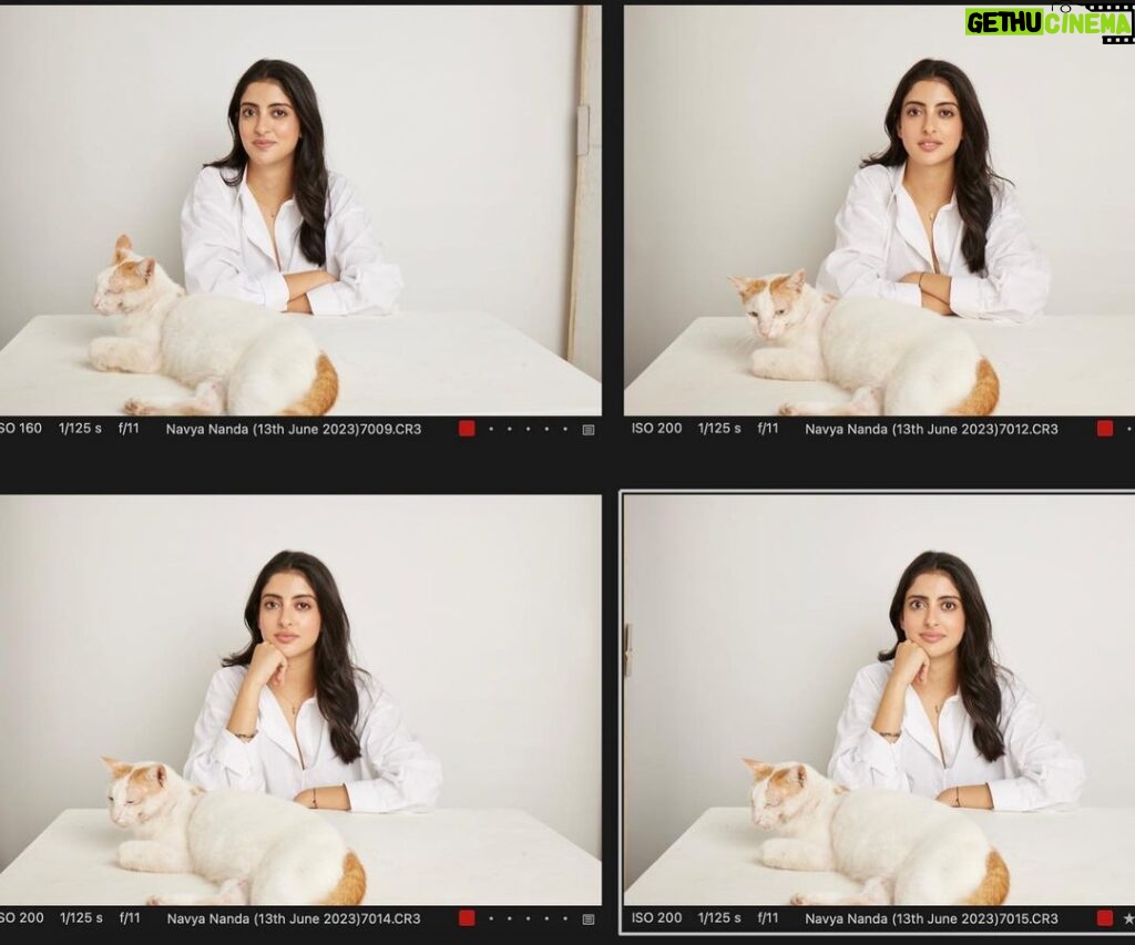 Navya Naveli Nanda Instagram - The Studio Cat & Me 🐱❤️ @rohanshrestha