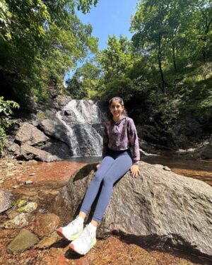 Navya Naveli Nanda Instagram - Found a waterfall 🙊🦋🌿