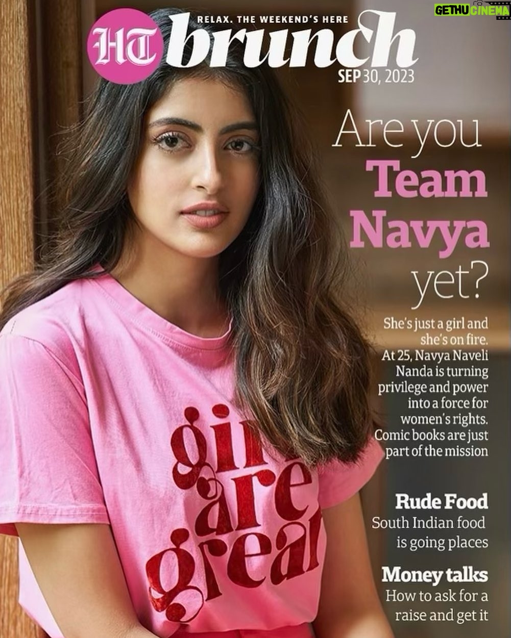 Navya Naveli Nanda Instagram - Thank you @htbrunch 💓