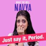 Navya Naveli Nanda Instagram - Periods and reproductive health in general is the least talked about. So much so that we don't even say the word 'Period' out loud. 😑 Listen to Navya ask her co-hosts what they've used instead of the word period. 😅🎧 And tell us about your experiences of not being able to talk about your bodies in peace! Empowered by @bumble_india #IVMPodcasts #WhatTheHellNavya #Biology #BlessedButBiased