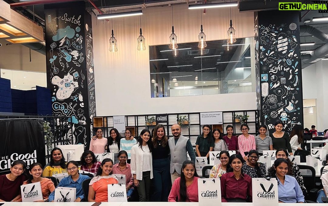 Navya Naveli Nanda Instagram - Launched our 2nd cohort for Nimaya today - a 21st century skills accelerator for women to lead in the world of work ❤️ Thank you @naiyya and @goodglammgroup for hosting us at your office & inviting the girls to experience the workplace!