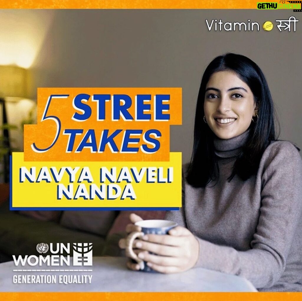 Navya Naveli Nanda Instagram - As a UN Women Generation Equality Ally, I’m so excited to be sharing my collab with @VitaminStree! The VS fam had five questions about becoming an entrepreneur — so I talked about funding, how to convince families, networking and, of course, self-doubt. Advice and guidance are valuable, and pooling our knowledge only makes us stronger 🙌🏼 That’s what allyship is to me. Generation Equality Allyship is a program by @UNWomenIndia where change-makers start conversations and initiate a revolution to create an equal world for people of all genders and diversities. I hope you enjoy the video! Link in bio ✨ #ThatsWhatStreeSaid #GenerationEqualityAlly #GenderReport