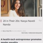 Navya Naveli Nanda Instagram – Grateful to be on my college @fordhamuniversity’s list of alumni making impact ♥️
