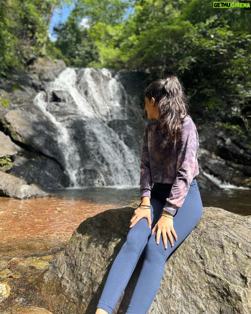 Navya Naveli Nanda Instagram - Found a waterfall 🙊🦋🌿