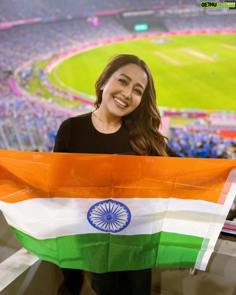 Neha Kakkar Instagram - And We won! What a day!!!! 🇮🇳 🫶🏻 Narendra Modi Stadium - Ahmedabad