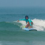 Nidhi Bhanushali Instagram - Few of the first shots from surfing at @surfingindia Watch our latest episode on YouTube. Link in Bio. Endless paddling to being wiped out to nose diving to riding the wave. Surfing gives me joy that matches no other. Mantra Surf Club - Surfing India