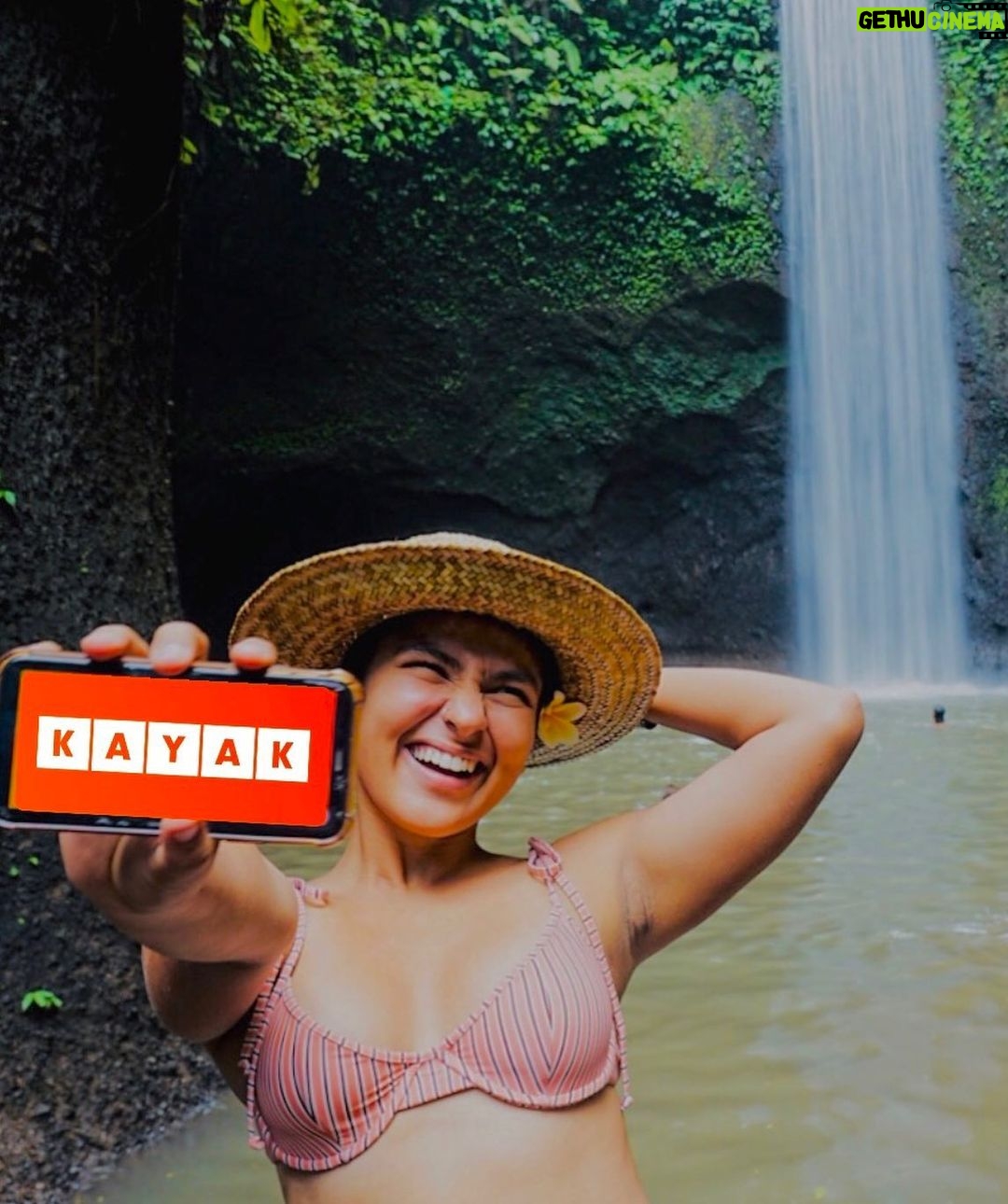 Nidhi Bhanushali Instagram - Chasing waterfalls with the @kayak_in app, my latest secret to travel like a pro. #SearchOneAndDone. I am so happy to be working with them since I already use them for my trips! Amazingly cheap car, flight tickets or hotel deals. Name it, they got it. I’ve already saved so much money since I started using it. I make sure to check it when travelling (which is literally all the time) and so should you! Don’t miss out and check their app now! #ad Tibumana waterfall