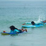 Nidhi Bhanushali Instagram - Few of the first shots from surfing at @surfingindia Watch our latest episode on YouTube. Link in Bio. Endless paddling to being wiped out to nose diving to riding the wave. Surfing gives me joy that matches no other. Mantra Surf Club - Surfing India