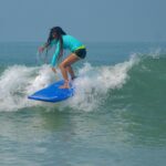 Nidhi Bhanushali Instagram - Few of the first shots from surfing at @surfingindia Watch our latest episode on YouTube. Link in Bio. Endless paddling to being wiped out to nose diving to riding the wave. Surfing gives me joy that matches no other. Mantra Surf Club - Surfing India