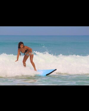 Nidhi Bhanushali Instagram - #ByTheWave 
And on the wave.

For the love of the Sea and the Sun and the Sand and everything Salty, I encourage all of you to share pictures of your best time on the beach through your post/reels/stories with the hashtag #ByTheWave Remember to tag me in it. I would love to see all of you getting soaked in the sun and will be re sharing some of them on my story. 
.
.
@surfingindia