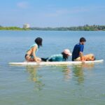 Nidhi Bhanushali Instagram - When the paddleboard said 'three's a crowd,' we took it as a dare! Let's just say, two's a breeze, three's a splash! Mulki