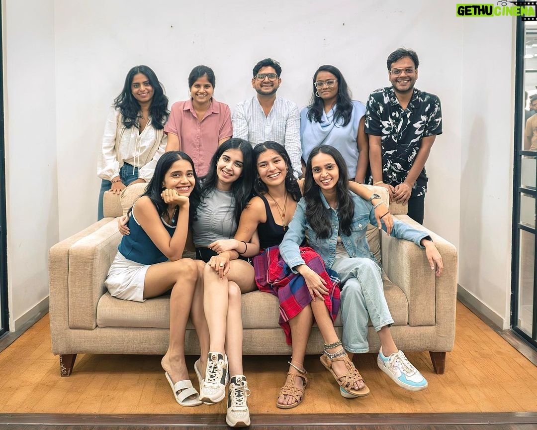 Nidhi Bhanushali Instagram - Super thrilled to spill the beans on my exciting new project. Get ready for drama, laughter, and some blockbuster moments. It's showtime, folks! On this journey with me are the kindest, most warm hearts with the happiest faces. @theviralfever @nayana_shyam @Sehraab13 @baidasskhushbu @swastizen @nitspits @anveshavij @bhagyashreelimaye @_ninosaur @bsangeetaa @meenalmystery @saumyauniyal_ @arunabhkumar @shreyansh.pandey @koshyvijay @mrinalpant