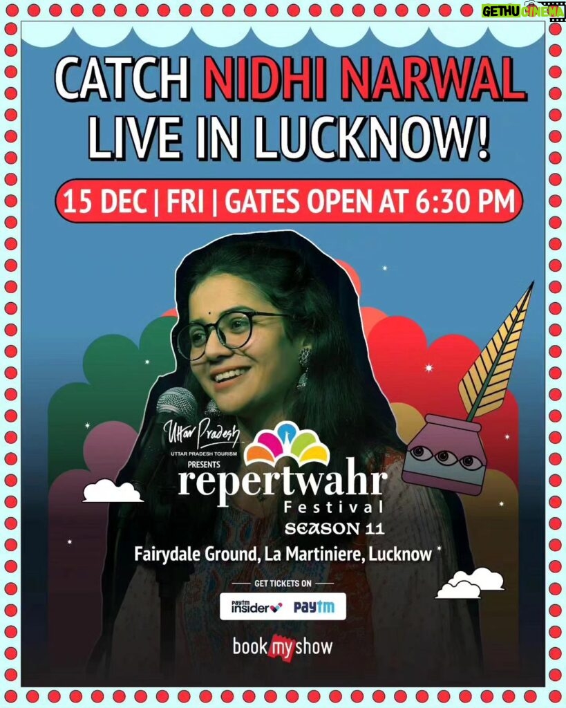 Nidhi Narwal Instagram - Kya aap mohabbat karne ki tehzeeb rakhte hain? Catch Nidhi Narwal live at India’s Most Unique Performing Arts Festival! Dates- 15th to 17th Dec Venue- Fairydale Ground, La Martiniere, Lucknow. Tickets at- Paytm Insider and bookmyshow (Link in bio)