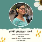 Nidhi Narwal Instagram - I’m so sooo happy to be doing a show on my birthday this year as well! For me, it’s become a tradition now 🌸 Because what else would be better than to celebrate my day with poems and stories? Aap sabhi se kehna hai, agar Delhi mein ho aur aa sakte ho toh aajao doston ♥️ kuch sacchi kahaaniyan aur kavitaayein sunenge, baatein karenge :) Tickets BookMyShow par available hain lekin kaafi limited hain. The link is in my bio, aap le sakte hain. Timing : 4 PM Onwards Venue : 📍@cafe27gk City : New Delhi New Dehli, India