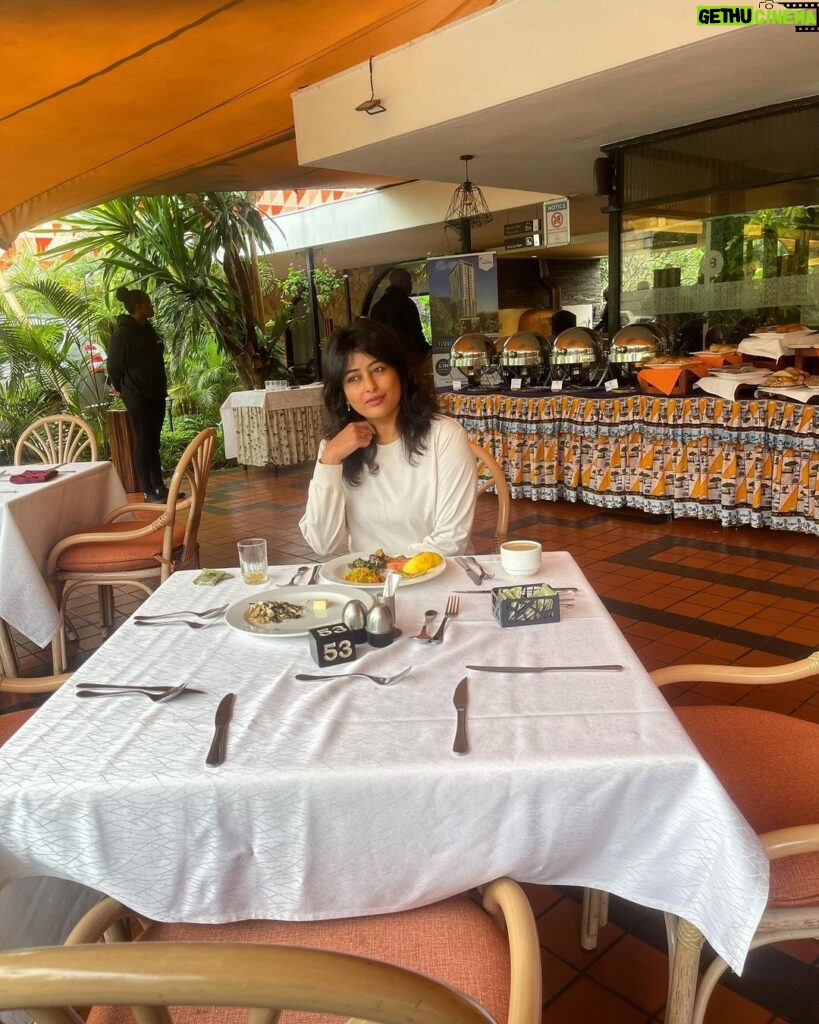 Nidhi Subbaiah Instagram - Breakfast for one , but I ate for three😳Food so fresh, oxygen so pure, people so lovely. It’s only day 1 and I’m already in love with Nairobi 💙 Did I mention unmatched hospitality @hotel_boulevard 😍 Ahhh Africa you beauty! Hotel Boulevard