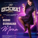 Nidhi Subbaiah Instagram – Me as Mona for #chefchidambara 💜