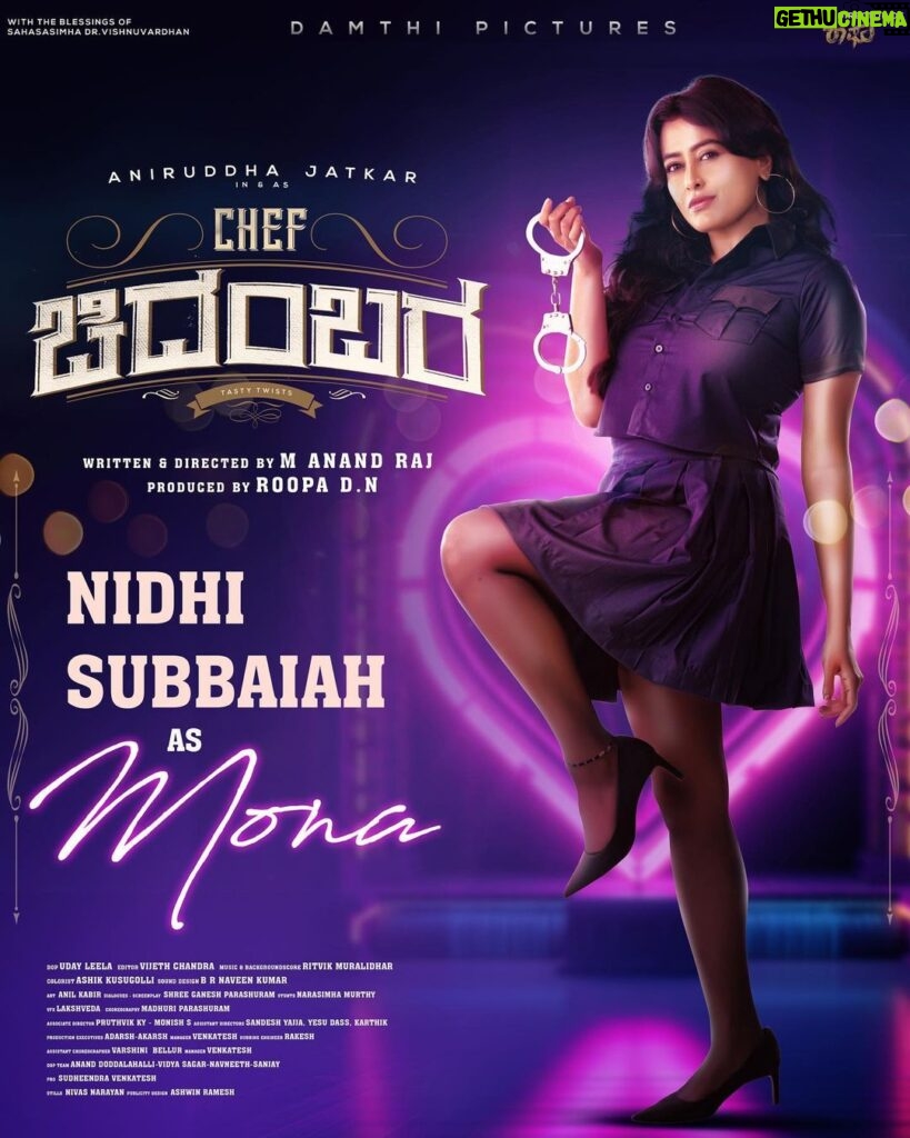 Nidhi Subbaiah Instagram - Me as Mona for #chefchidambara 💜