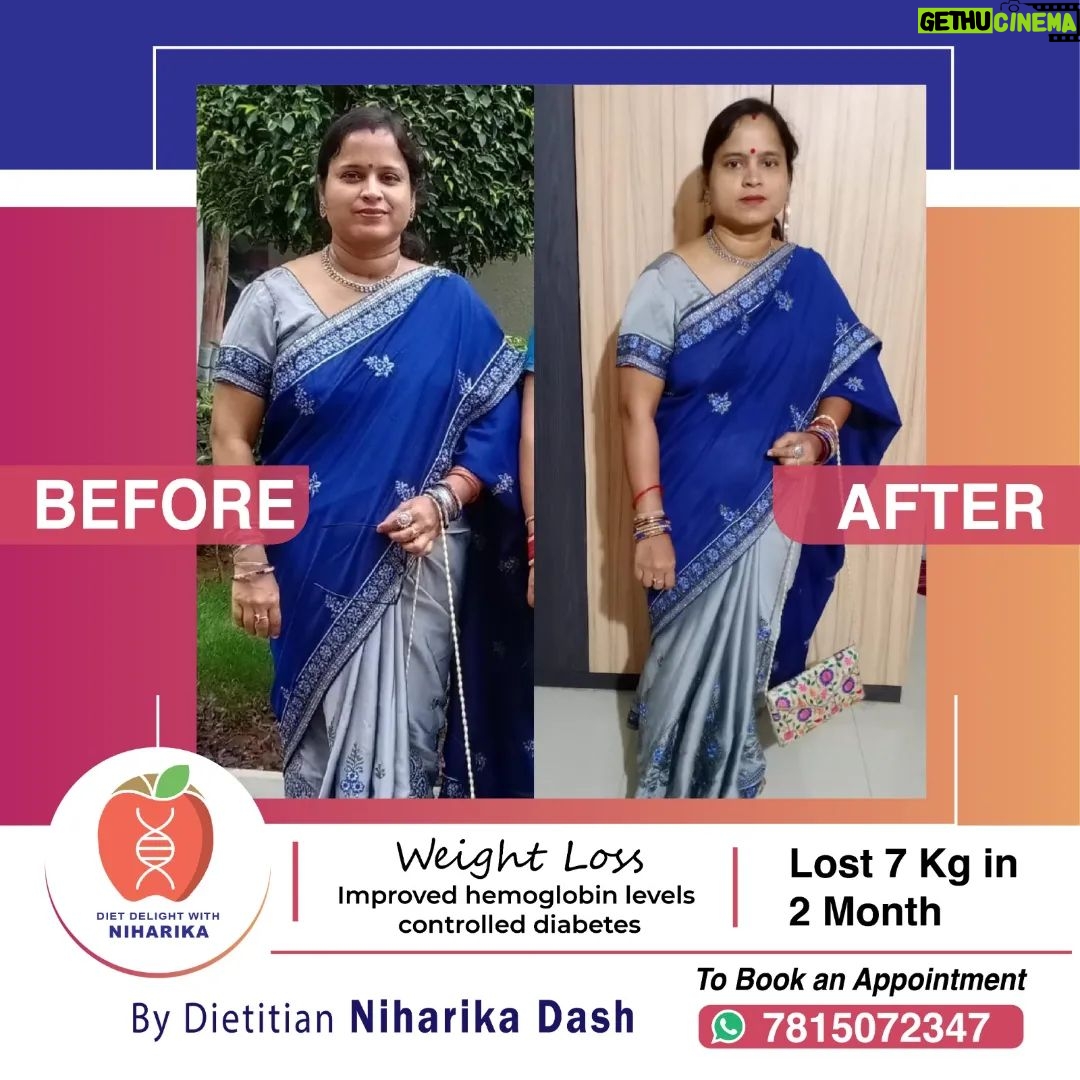 Niharika Dash Instagram - From Rising Hemoglobin to Mastering Diabetes control – she's living proof that positive change is within reach. Now it's Your turn to script your own success story in health!🍏🥳 If you want a customized Homemade Diet plan, WhatsApp us at +917815072347. Also, Connect Us On: 👉Facebook: https://www.facebook.com/DietdelightwithNiharika 👉Instagram: https://www.instagram.com/dietdelightwithniharika/ 👉Youtube: https://www.youtube.com/@dietdelightwithniharika4069 👉Twitter: https://twitter.com/NiharikaDash14 👉LinkedIn: https://www.linkedin.com/in/niharika-dash-326435212/... 👉Websites: https://www.dietdelightwithniharika.in/ #hemoglobinlevels #diabetes #weightloss #weightlossdiet #happyclients #clientsreview #cutomerreview #HealthIssues #Hypothyroidism #Obesity #Infertility #ConceiveNaturally #ThyroidControl #CustomizedDietPlan #CustomizedHomemadeDietplan #HomemadeDiet #Exercise #pcod #pcos #nutrition #HealthyEating #healthylifestyle #BalancedDiet #HealthyLifestyle #NutritionTips #dietdelightwithniharika ODISHA