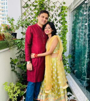 Niharika Dash Instagram - Our first Diwali together ❤️ @ssarangi2 

May the festival of lights dispel the darkness of ignorance and spread the light of knowledge and wisdom. Happy Diwali 🙏

#HappDeepavali2023 ❤️
