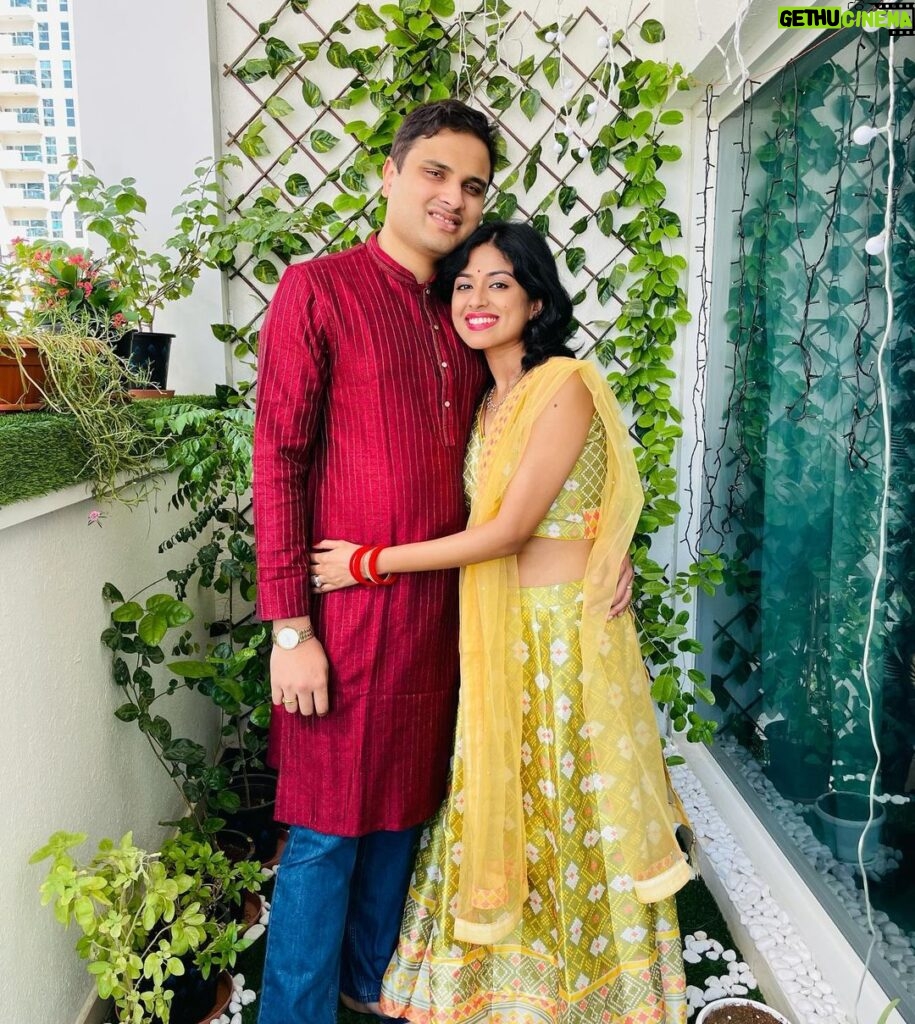 Niharika Dash Instagram - Our first Diwali together ❤️ @ssarangi2 May the festival of lights dispel the darkness of ignorance and spread the light of knowledge and wisdom. Happy Diwali 🙏 #HappDeepavali2023 ❤️ Dubai, United Arab Emirates