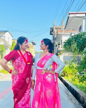 Nisha Guragain Instagram - Dashain vibes 😊