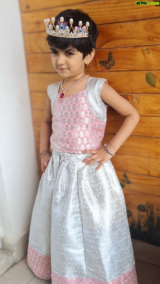 Nisha Krishnan Instagram - Navarathiri pattu pavadai preparations 😁❤️ Which is your favorite look?? My personal favorite is pink and silver(last look)! Sammy loves everything😅 especially the cloth odiyanams! 🤩❤️ We usually start preparing for Navarathiri a month before! Right from buying dolls, thambulam return gift, theme, our outfits, guest lists, temple plans etc. Last time we couldn't celebrate navarathiri so this time we started planning well in advance. @the_cloth_kitchen always have my back when it comes to Sammy's clothing. THANK YOU DIVI 😘😘 CHECK OUT THEIR LATEST KIDS CLOTH ODIYANAM collections:) #toddlerfashion #pattupavadai #navarathiri #odiyanam #samairaganesh
