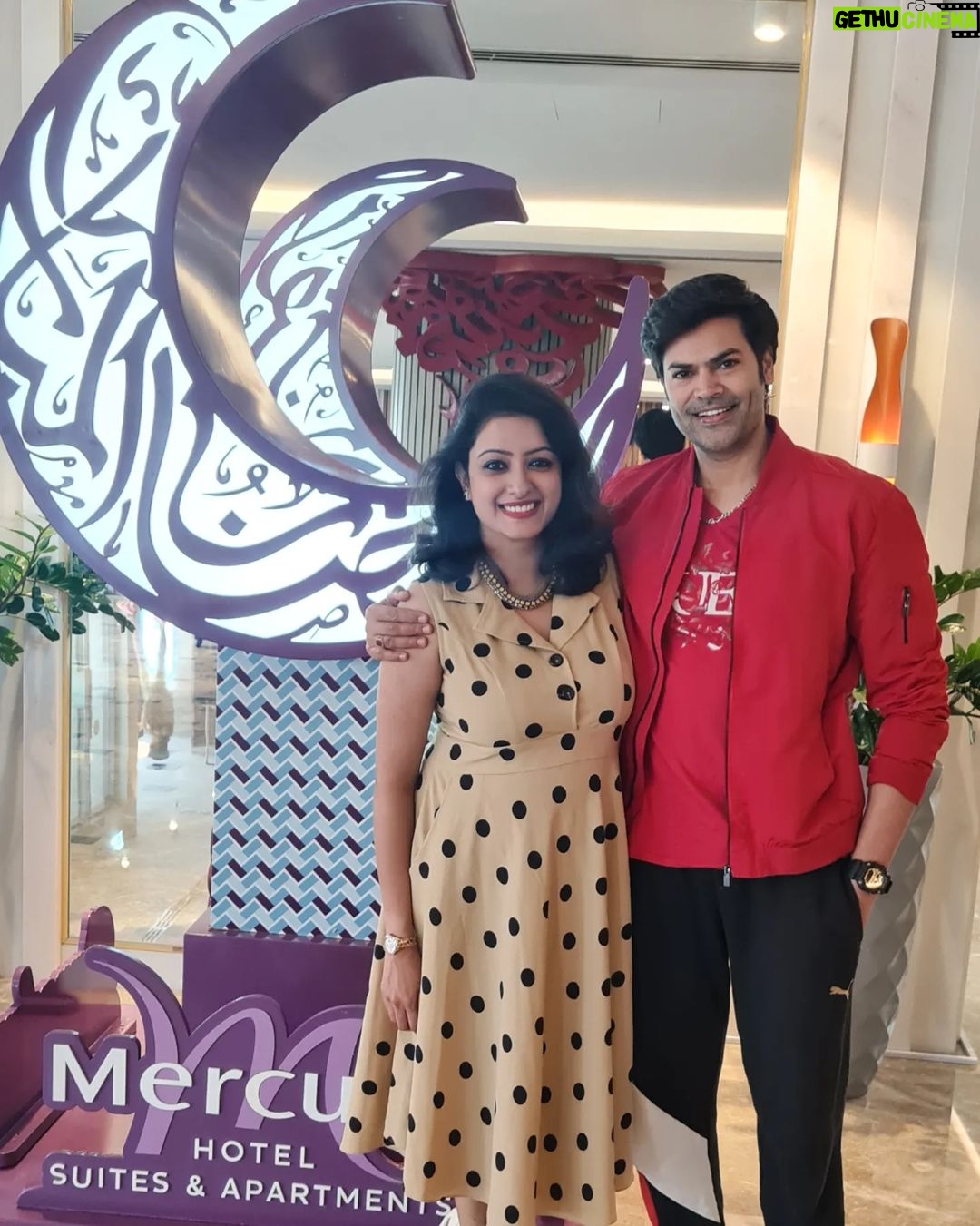Nisha Krishnan Instagram - Eid Mubarak to you and ur family ❤❤ Thank u @mercuredubaihotel and @shahisoodin for ur amazing hospitality, loved the special Ramadaan iftar dinner !! #eidmubarak #iftar #ramadan #dubai @accor