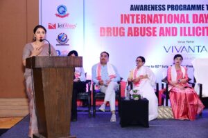 Nishita Goswami Instagram - An awareness prog to observe International Day against Drugs and Illicit Trafficking in the presence of Honourable Governor of Assam Sri Gulab Chand Kataria ji and all other dignitaries. 
Thanks to Byatikram Masdo for doing such a great work. 
Special Thanks to Dr Saumen Bharatiya. 🙏🙏