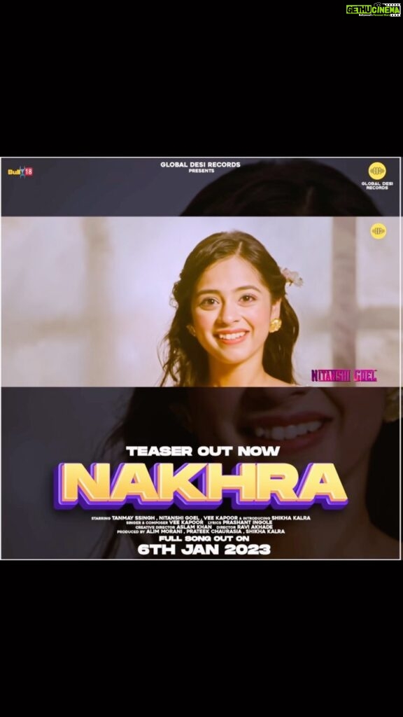 Nitanshi Goel Instagram - Here’s a sneak peak into the visuals for Nakhra, which will be yours in just two days! We can’t wait to bring to you all the fun and madness! Stay tuned! 🎊 #nakhra #gdr #nitanshigoel #tanmayssingh #veekapoor @globaldesirecords @veekapoor @nitanshigoelofficial @tanmayssingh9 @kalrashikh28 @prashantingole1 @ravie_akahday @aslam_khan_director @aymoway @amorani01 @chaurasia.prateek @bull18network @dipuneog_ @bull18network @planetmediapr