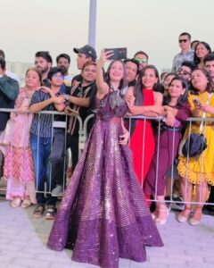 Nitanshi Goel Instagram - My First IIFA 🫶🏻✨
From watching it on TV with my family to experiencing it live, my first IIFA Awards was a magical experience ! And guess this time, I was the youngest Indian celebrity invited at IIFA♥️ The glitz, glamour, green carpet walk, mesmerizing performances, and my Nitanshians have inspired me to add some new things to my bucket list- it's time to chase more dreams!✨✨

Look @the_adhya_designer ✨

#iifa2023 #iifa #iifarocks #Grateful #nitanshigoel #bollywood #iifaawards #IIFAONYAS  #nitanshians #laapataaladies #abudhabilove @iifa @etihadarena.ae @yasisland