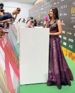 Nitanshi Goel Instagram - My First IIFA 🫶🏻✨ From watching it on TV with my family to experiencing it live, my first IIFA Awards was a magical experience ! And guess this time, I was the youngest Indian celebrity invited at IIFA♥️ The glitz, glamour, green carpet walk, mesmerizing performances, and my Nitanshians have inspired me to add some new things to my bucket list- it's time to chase more dreams!✨✨ Look @the_adhya_designer ✨ #iifa2023 #iifa #iifarocks #Grateful #nitanshigoel #bollywood #iifaawards #IIFAONYAS #nitanshians #laapataaladies #abudhabilove @iifa @etihadarena.ae @yasisland Abu Dhabi, United Arab Emirates