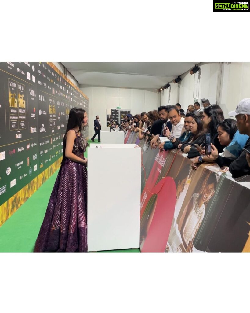 Nitanshi Goel Instagram - My First IIFA 🫶🏻✨ From watching it on TV with my family to experiencing it live, my first IIFA Awards was a magical experience ! And guess this time, I was the youngest Indian celebrity invited at IIFA♥️ The glitz, glamour, green carpet walk, mesmerizing performances, and my Nitanshians have inspired me to add some new things to my bucket list- it's time to chase more dreams!✨✨ Look @the_adhya_designer ✨ #iifa2023 #iifa #iifarocks #Grateful #nitanshigoel #bollywood #iifaawards #IIFAONYAS #nitanshians #laapataaladies #abudhabilove @iifa @etihadarena.ae @yasisland Abu Dhabi, United Arab Emirates