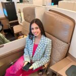 Nitanshi Goel Instagram - "Celebrating my parents' first-ever business class flight with a grateful heart!♥️✨ Last time, I felt a bit sad to see my parents in the economy class while I was in luxury! But that only fueled my desire to work harder and make their dreams come true. They have always worked hard to fulfill mine, and now it's my turn to do the same for them! Here's to many more comfortable journeys together ✈️ Love you @nitingoeljii daddy😘 @rashigoelofficial mumma😘 Also Spot one of my fav actor in 5th pic♥️ #IIFAONYAS #iifa2023 #iifa #iifrocks #FamilyLove #BusinessClassDreams #nitingoel #rashigoel #nitanshigoel Etihad Airways Business Class