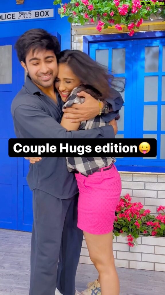 Niyati Joshi Instagram - New relations mein Hugs Do, Later Romance mein Hag Do😂 Share this with your partner🙈☺️ - Mohak Outfit by : 777_zone #nimo #mohfam #mohakmanghani #niyatijoshi #relatable #couple #romance #funnymemes #couplememes #reelitfeelit - Share with your partner