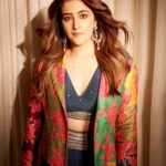 Nupur Sanon Instagram - Hi💙💛🧡💚🖤♥️💜 • Outfit- @tussah_siddhishah Jewellery- @vasundharajewelry @silverstreakstore Styled by - @sukritigrover Styling Team- @vanigupta.23 @bitofbash @harshitadaga01 HMU- @makeupbydevanshii 📸- @pixel.exposures